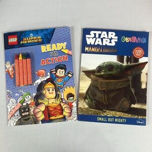 LEGO DC Superhero & Star Wars coloring books - NWT